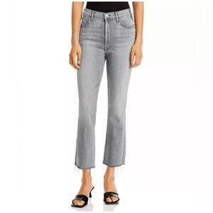 Mother Jeans Women 26 The Hustler Ankle Fray Daytona Knights Gray High Rise Crop